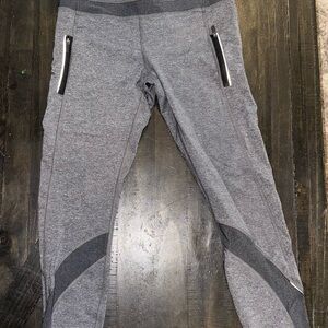Lululemon Athletica Gray Leggings with Black Accents